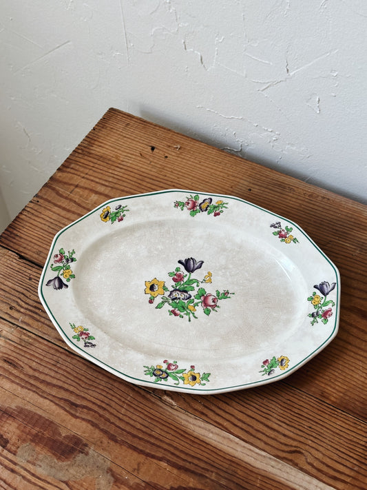 Vintage Floral Plate - Pick Up Only