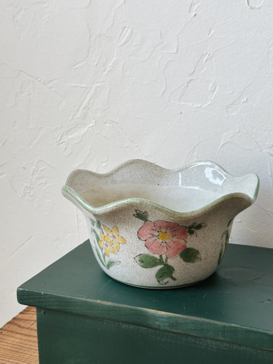 Vintage Japan Floral Planter - Pick Up Only