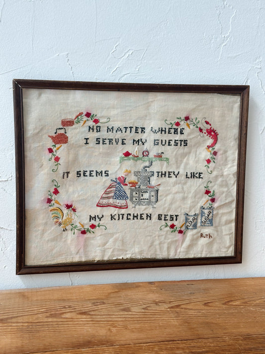 Vintage Kitchen Needlepoint