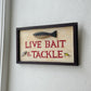 Vintage Handpainted Live Bait Sign - Pick Up Only