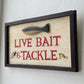 Vintage Handpainted Live Bait Sign - Pick Up Only