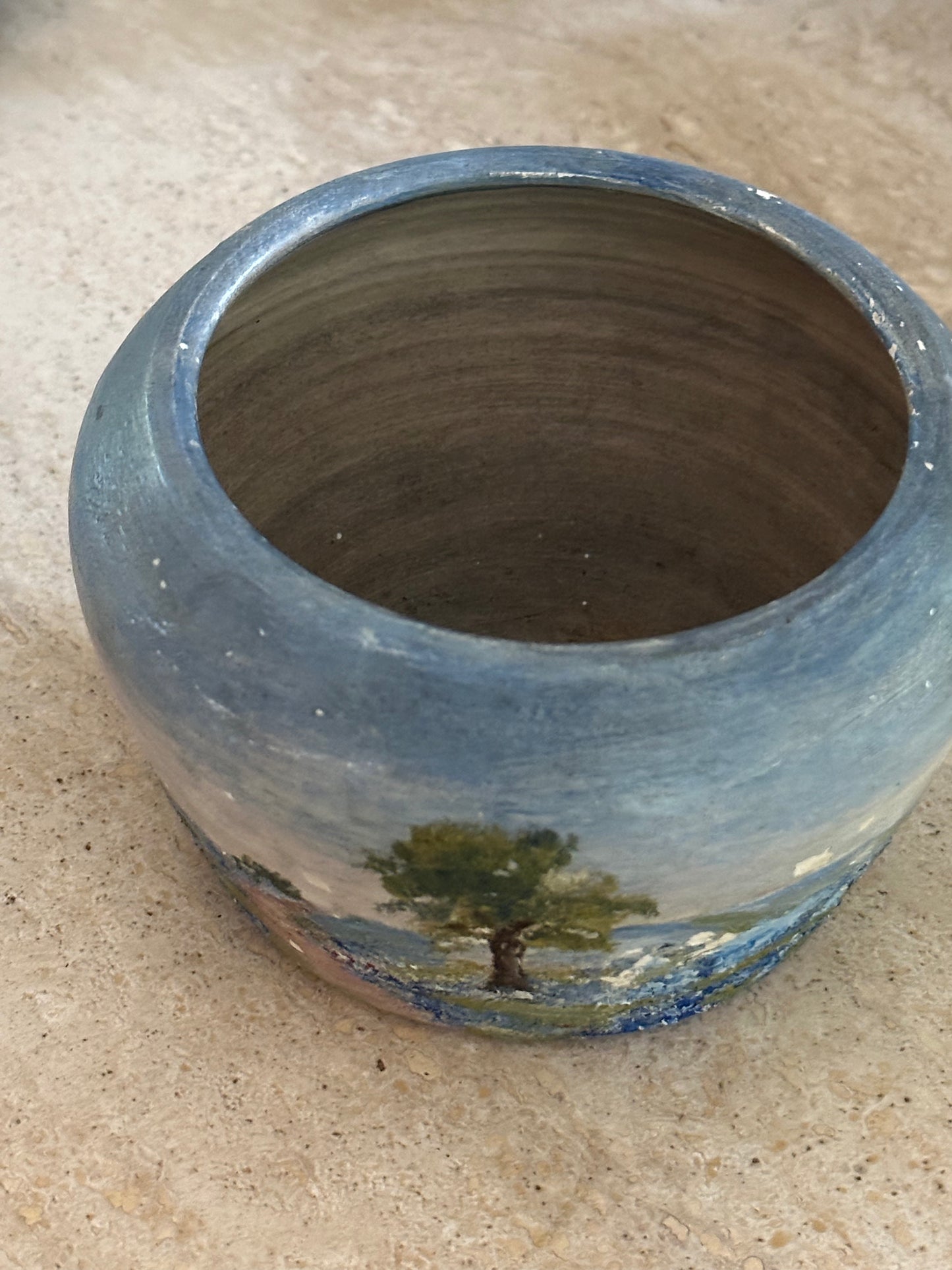 Vintage Hand Painted Vessel