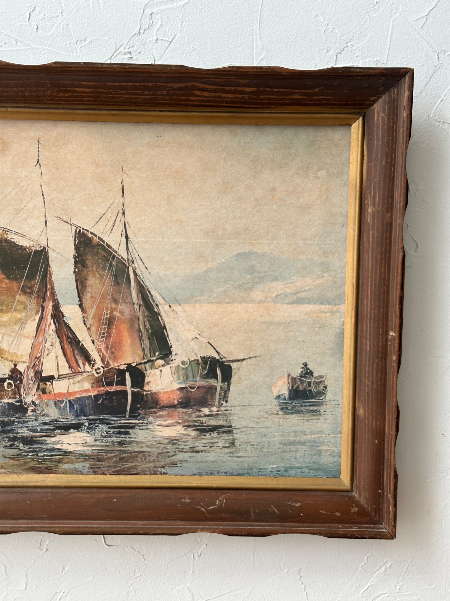 Vintage Sail Boat Picture - Pick Up Only