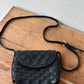 Vintage Black Woven Leather Purse