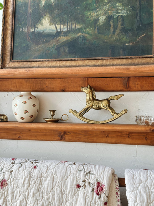 Vintage Brass Rocking Horse