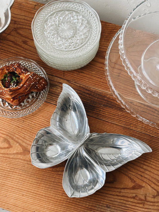 Vintage Silver Butterfly Dish