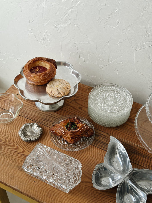 Vintage Glass Butter Dish