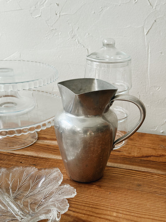 Vintage Square Top Silver Pitcher