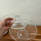 Vintage Glass Cake Plate with Scalloped Edge