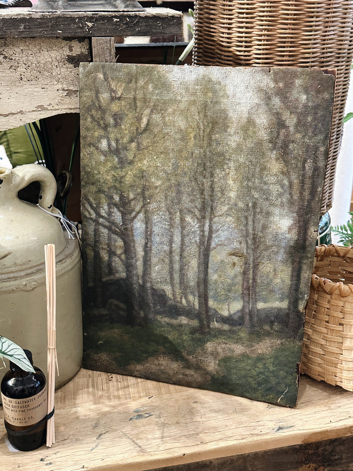 Vintage Woodland Landscape Painting - Pick Up Only