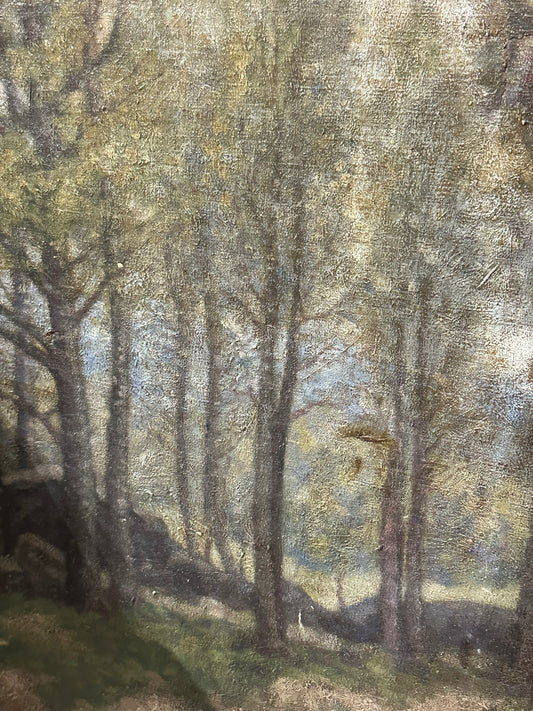 Vintage Woodland Landscape Painting - Pick Up Only