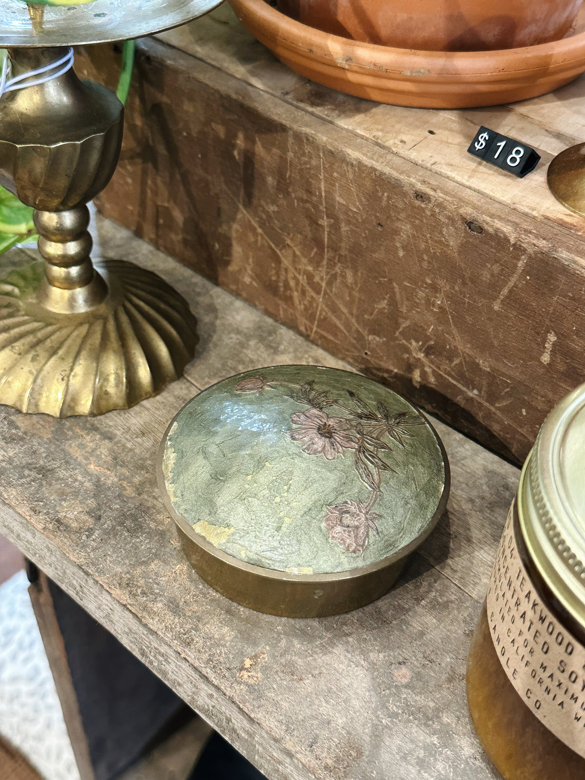 Vintage Brass Jewelry Box