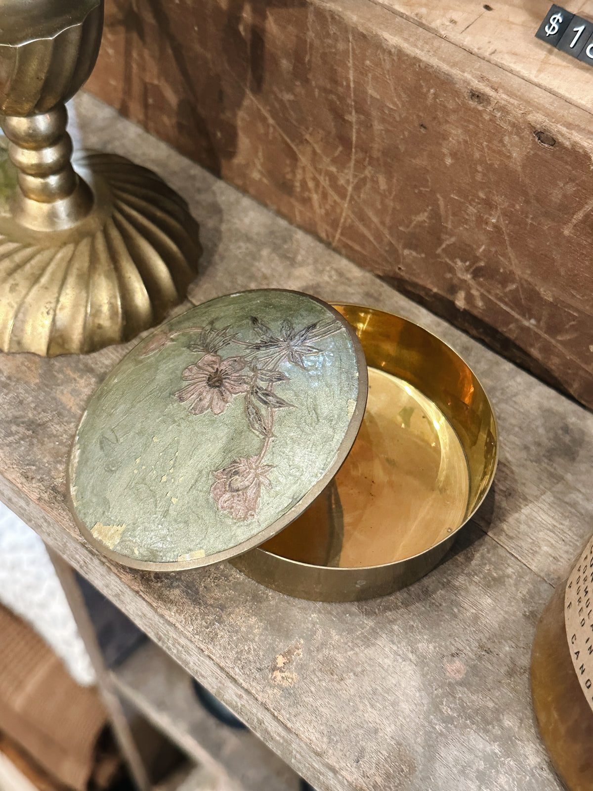 Vintage Brass Jewelry Box
