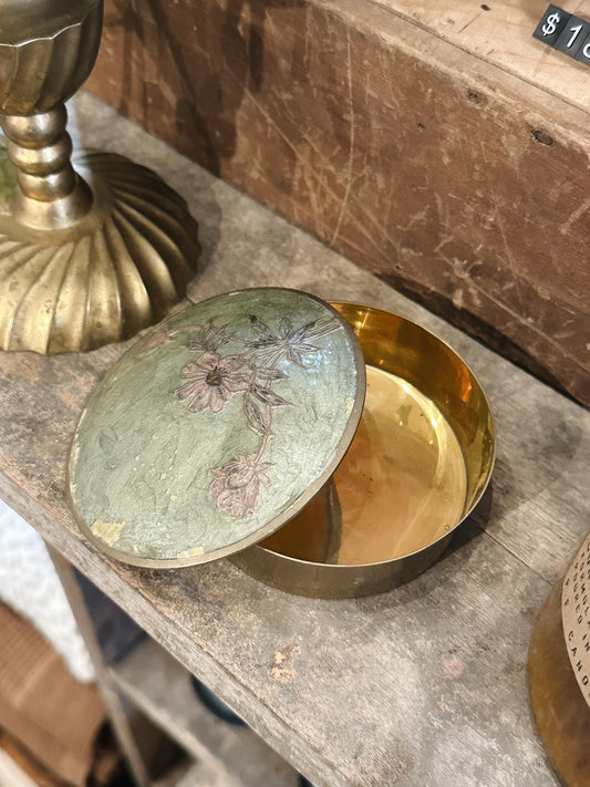 Vintage Brass Jewelry Box