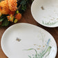 Vintage Floral Serving Bowl w/ Butterfly Detail