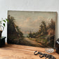Vintage Canvas Board Road Landscape - Pick Up Only