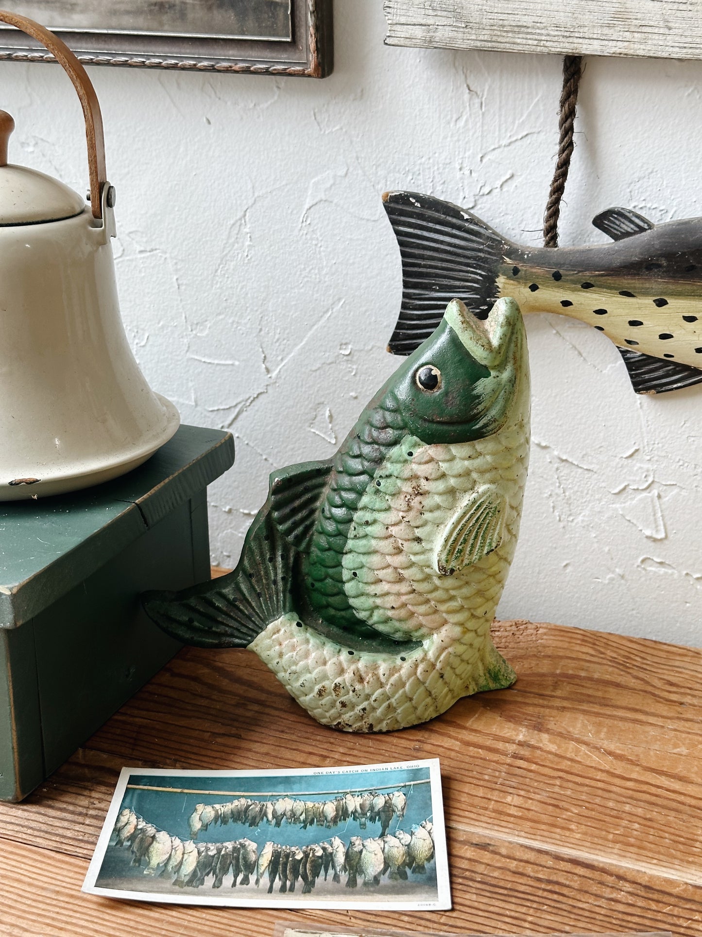 Vintage Cast Iron Fish Bookend