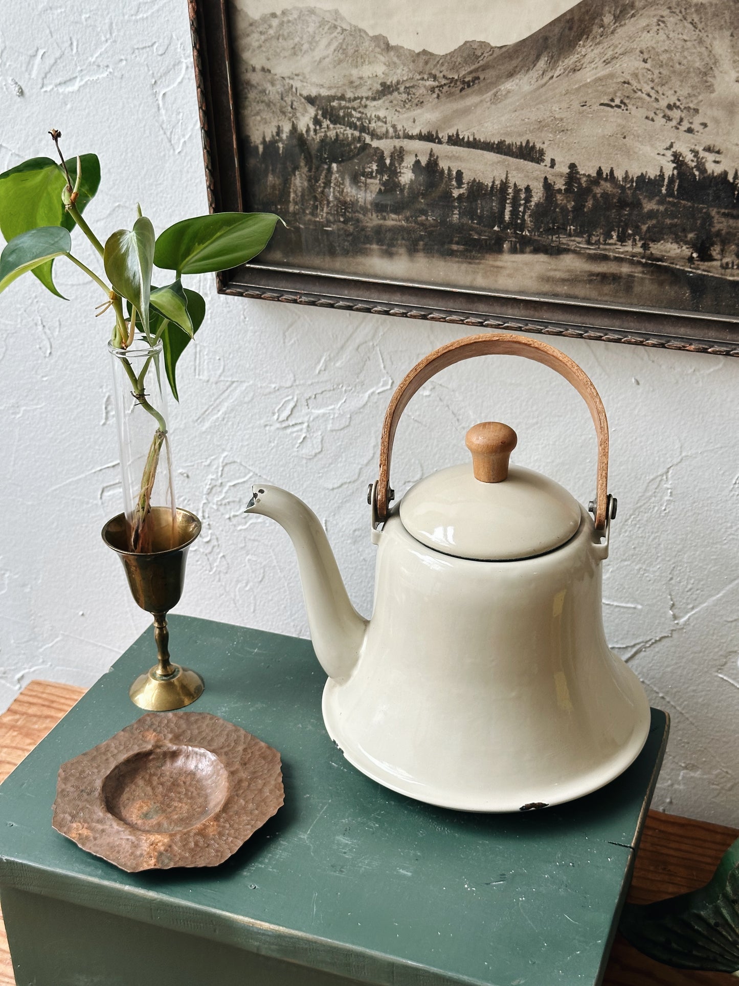 Vintage Cream Teapot