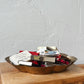 Vintage Brass Wavy Bowl w/ matches