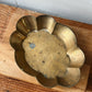 Vintage Brass Wavy Bowl w/ matches