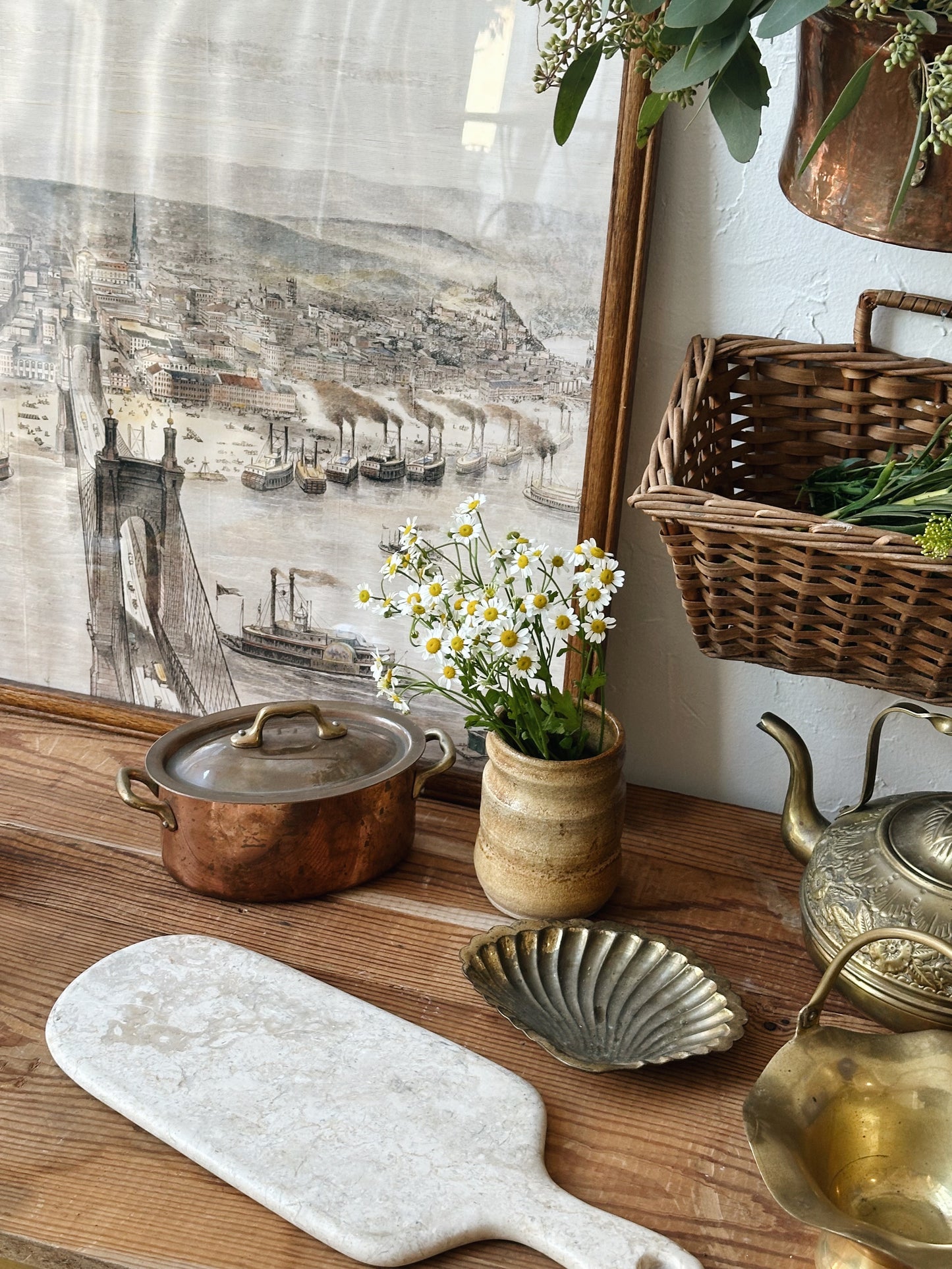 Vintage Brass Seashell Tray