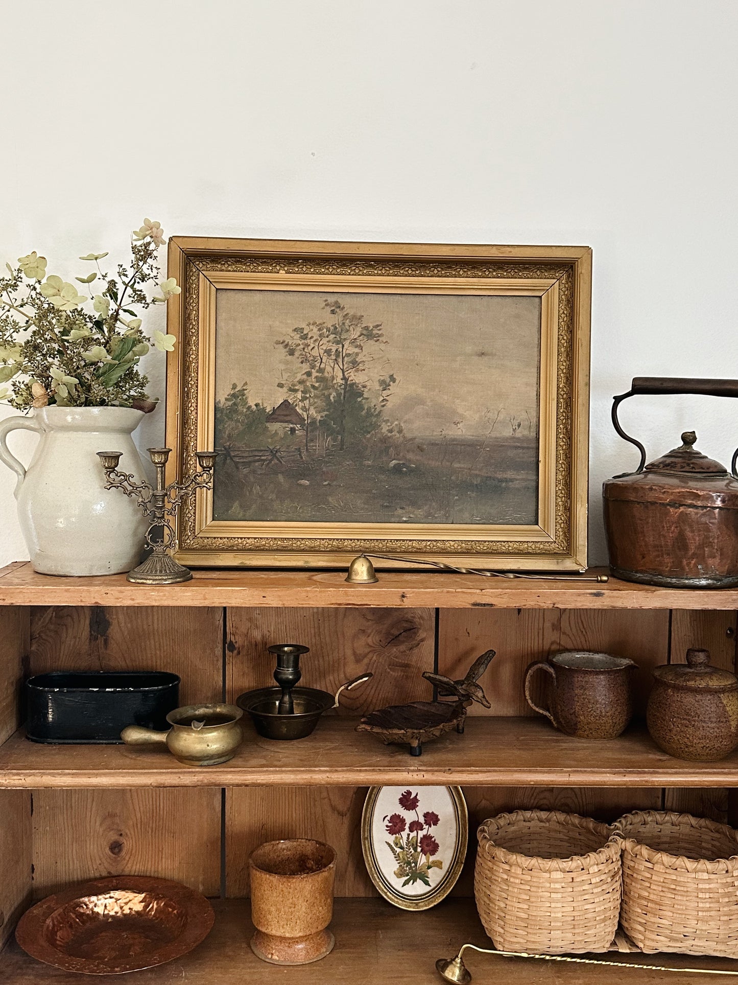 Vintage Country Landscape Oil Painting - Pick Up Only