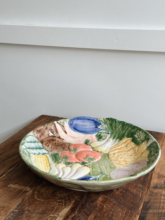 Vintage Fitz and Floyd Ceramic Serving Salad/Pasta Bowl - Pick Up Only