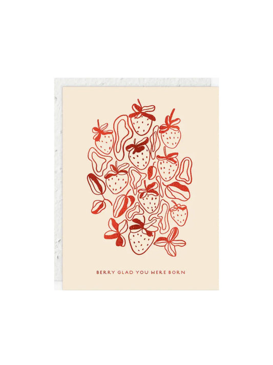 Strawberries Birthday Card