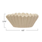 White Stoneware Fluted Bowl