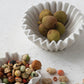 White Stoneware Fluted Bowl