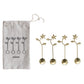 Stainless Steel and Brass Flower Spoons