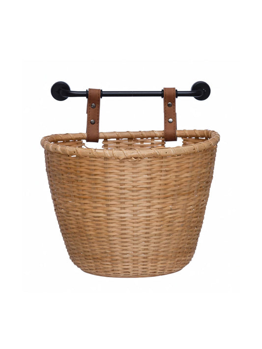 Hand-Woven Bamboo Wall Basket w/ Metal Bracket (PICK UP ONLY)