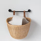 Hand-Woven Bamboo Wall Basket w/ Metal Bracket (PICK UP ONLY)