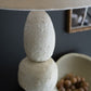 Paper Mache Table Lamp w/ Tapered Fabric Shade (PICK UP ONLY)