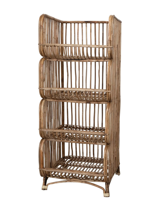Hand-Woven Rattan Shelf w/ 4 Shelves (PICK UP ONLY)