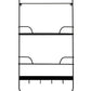 Metal Wall Shelf w/ 2 Shelves & 4 Hooks (pick up only)