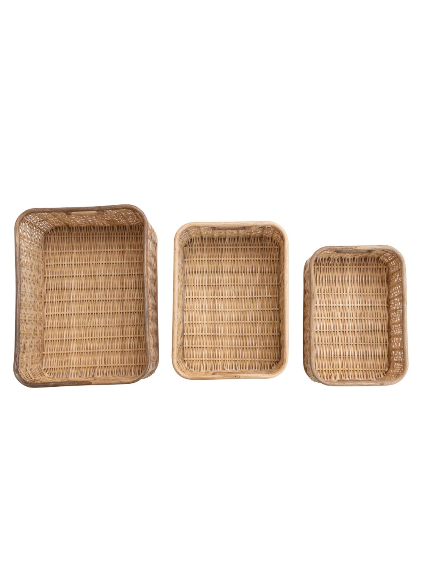 Handmade Palm & Rattan Baskets w/ Handles (PICK UP ONLY)