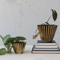 Brass Fluted Metal Planter (PICK UP ONLY)