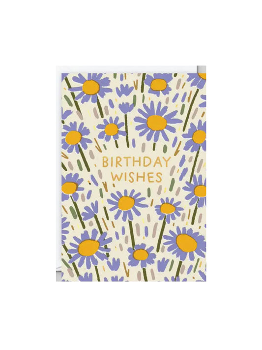 Flower Field Birthday Foiled Card