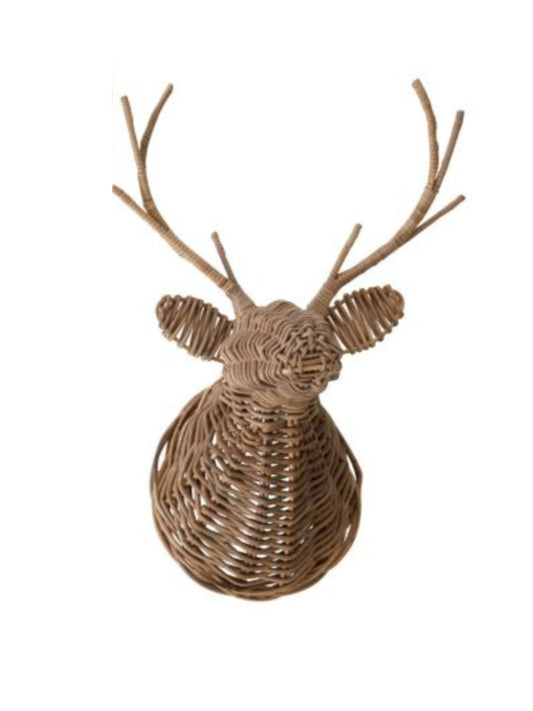 Rattan Reindeer Head Mount (PICK UP ONLY)