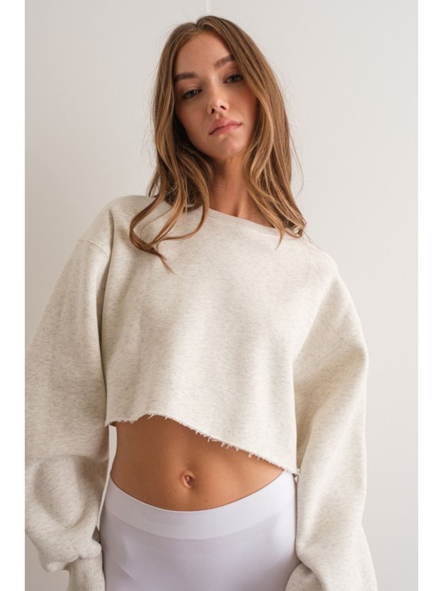 Kylie Crop Sweatshirt Top