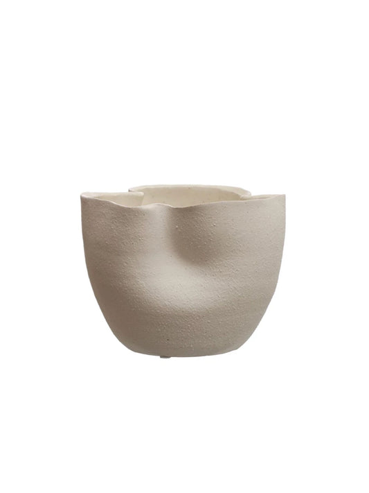 Stoneware Ruffled Planter (PICK UP ONLY)