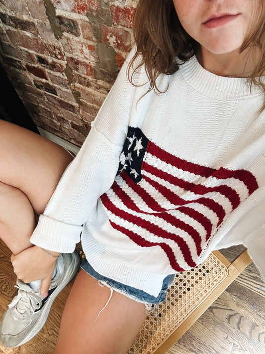 American Flag Sweater