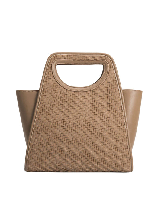 Dena Recycled Vegan Top Handle Bag - Taupe