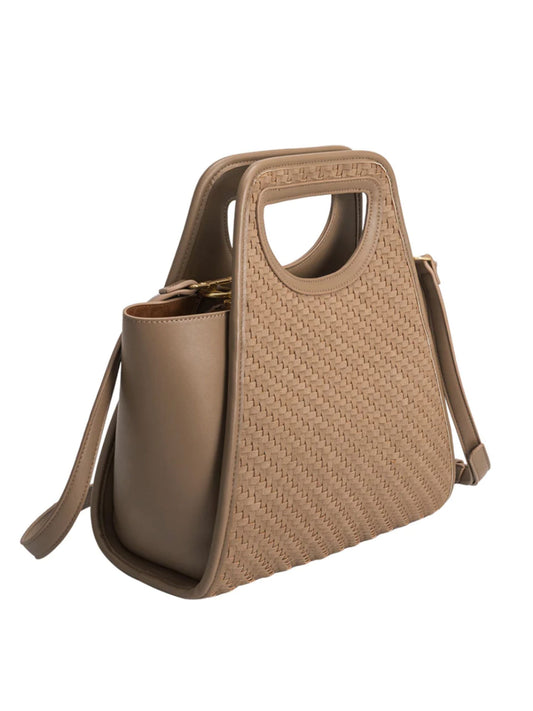 Dena Recycled Vegan Top Handle Bag - Taupe