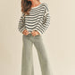 Black & White Stripe Boxy Sweater