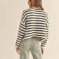 Black & White Stripe Boxy Sweater