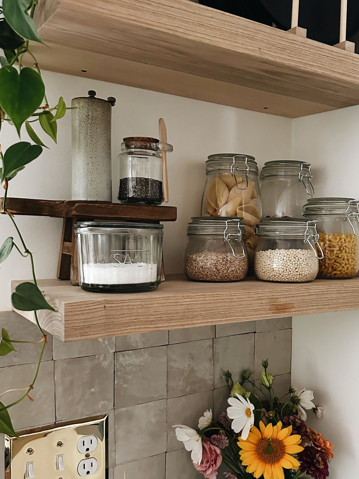 Glass Jar w/ Cork Lid & Wood Spoon