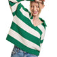 John Deer Green Stripe Sweater