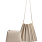 Carrie Pleated Vegan Shoulder Bag - Bone